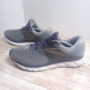 Brooks Glycerin 16 Men's Sneakers Tennis Shoes Athletic Size 14 Wide Gray Navy